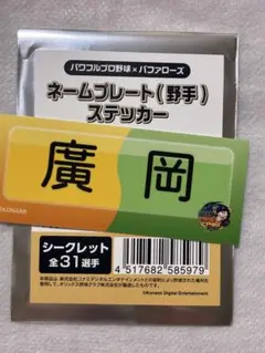 廣岡大志 オリックス ネームプレートステッカー