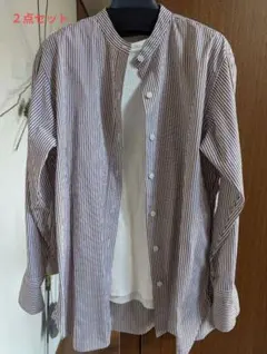 23区CANCLINI バンドカラー シャツ＆S・R.H. Vintageタンクのサムネイル
