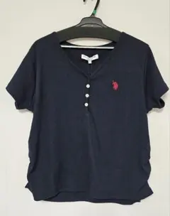 新品　値札付き　U.S.POLO 接触冷感Vネック　ヘンリーリブカットソーXLのサムネイル