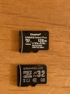 Kingston 128GB & GRAMOLUX 32GB SDカードセット
