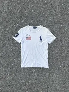 Polo Ralph Lauren ビッグポニーUSA 白 Tシャツ サイズS