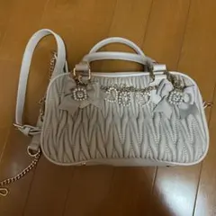 LIZLISA キルティングリボンチャームポシェット