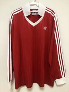 adidas レッド ストライプ 長袖カットソー 2XL