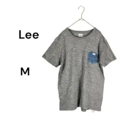 リー　Lee グレー Tシャツ Mサイズ デニムポケット　ジーンズ生地