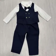 ネイビー フォーマルスーツ 蝶ネクタイ付き　12〜18Mサイズ