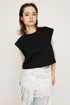 【新品未使用】SLY ROLL UP KNIT トップス ブラック Sのサムネイル