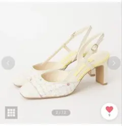 DIANA ツイード素材 アンクルストラップパンプス 22.5cmのサムネイル