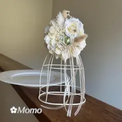 ❁クリーム♪ナチュラルドライ❁ハンドメイドコサージュ2way 卒業式入学式