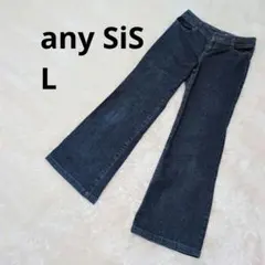 ✨美品✨anysis エニシス デニムパンツ フレア ダークブルー Lのサムネイル