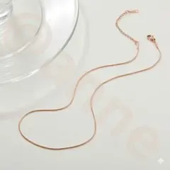 大人気 ネックレス スネークチェーン 1mm ピンクゴールド ステンレス 新品