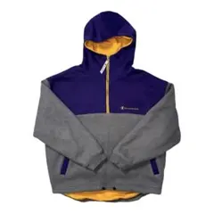 Champion ハーフジップ パーカー メンズ L 紫 刺繍ロゴ