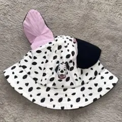 ディズニー　犬耳デザイン 水玉模様 ベビー帽子　48cm バケットハット