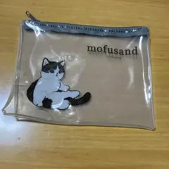 mofusand 猫デザインポーチ　 ステッカー付き