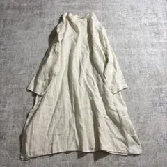 美品 JURGEN LEHL ヨーガンレール リネン100% ワンピース 生成りのサムネイル