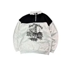 7AS2 90’s ハーフジップ　スウェット　サンフランシスコ　スーベニア　古着