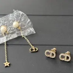 【美品】 DIOR Dior ディオール CD ピアス 2つセット まとめ売り