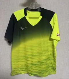 ⭐️Mizuno 卓球ウェア グラデーションイエロー　上下セットL JTTAマーク
