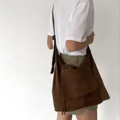 canal jean ブラウン スエード ショルダーバッグのサムネイル