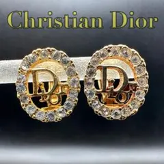 極美品✨ Dior ピアス CD ロゴ ラインストーン 希少 刻印 2103 - メルカリ