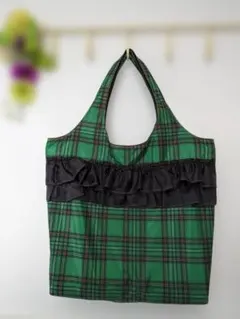 ハンドメイドバッグ　大きめエコバッグ　サブバッグ