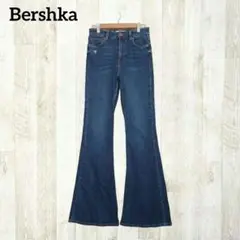 ベルシュカ フレアデニム ブーツカットジーンズ USA02 青 ブルー 伸縮性