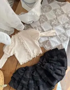 【美品】marron /カーディガン/S(80-90)【最終値下げ】