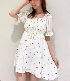 【ジェラートピケ】 小花柄ワンピース