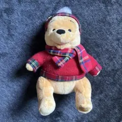 ぬいぐるみ プーさんクリスマス マフラーディズニー2012年ディズニーストア限定