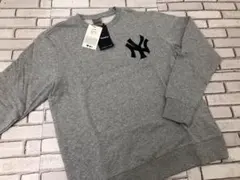 44）ニューヨーク ヤンキース メンズ スウェット 長袖シャツ L グレー