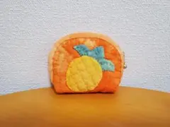 ハワイアンキルトミニポーチ　オレンジ