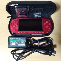 極美品　PSP 赤 ラディアント レッド 本体 付属品 ソニー 180