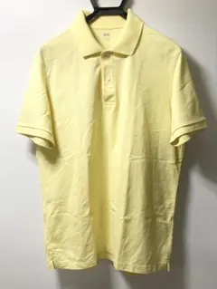 美品　ユニクロ　ポロシャツ　半袖　XLサイズ　イエロー　メンズ