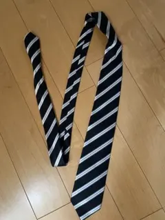 ORIHICA ネイビー ストライプ ネクタイ／オリヒカ紺色