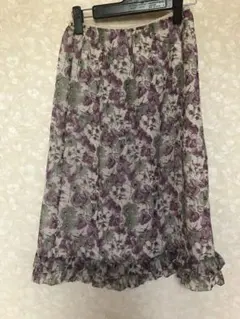 ローラアシュレイ　フレアスカート 花柄のサムネイル