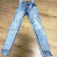 【NOW】インフルエンサーAmi Moritaクロスデニムパンツ S