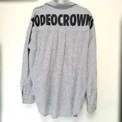 RODEO CROWNS ストライプ長袖シャツ フリーサイズ