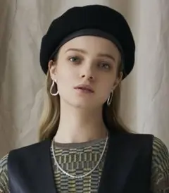 La Maison de Lyllis MARY ベレー帽 黒 美品