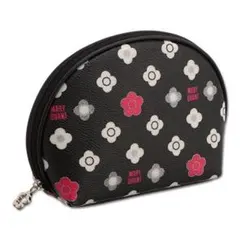 MARY QUANT  4ペタルレトロ ラウンドポーチL（ブラック）完売品