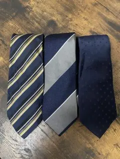 ネクタイセット（ネイビー・ストライプ・ドット）