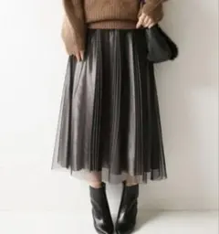 Spick & Span 4WAYサテンプリーツスカート 38