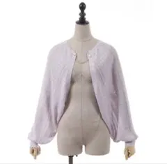 axes femme POETIQUE チェーン付きニットボレロ