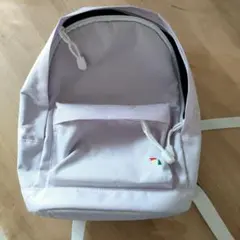 薄紫 シンプルバックパック フロントポケット付き　旅行に　習い事に