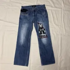 バンソン VANSON T.F.O.A デスラビット刺繍＆ロゴ刺繍 デニムパンツのサムネイル
