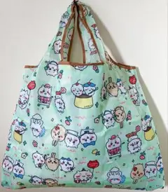 【新品】キャラクターエコバッグ 大容量 ちいかわ ミントグリーン