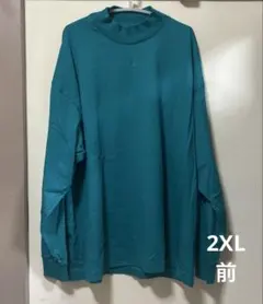 adidas BASKETBALL モックネック ロンT グリーン 2XL