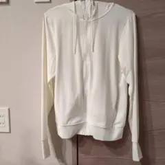 UNIQLO フルジップパーカー ホワイト エアリズム