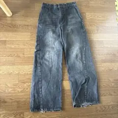WYM ケミカルウォッシュ ワイドデニムパンツ Sのサムネイル