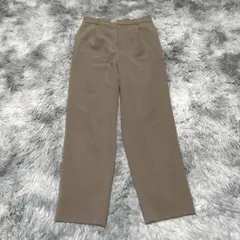 【MKミッシェルクラン】クロップドパンツ ベージュ M タック加工 ビジネスのサムネイル