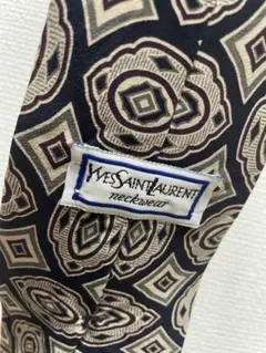 Yves Saint Laurent 幾何学模様 ネクタイ