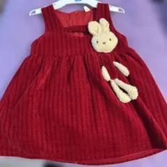 ぬいぐるみ付き　ジャンパースカート　90-100